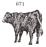 ranch and farm animal stamp 671