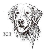 dog stamp 303